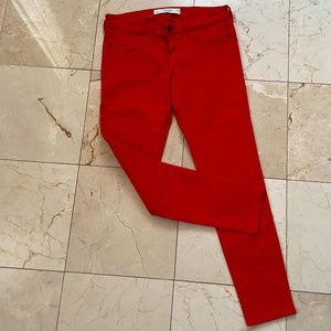Abercrombie Bright Red Skinny Denim Jeans